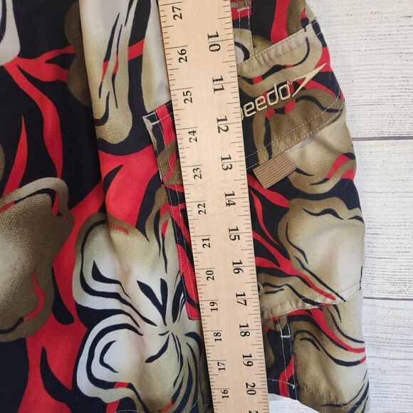 Speedo mens XL multicolor beach lined board surfing swim shorts trunks - Picture 4 of 8